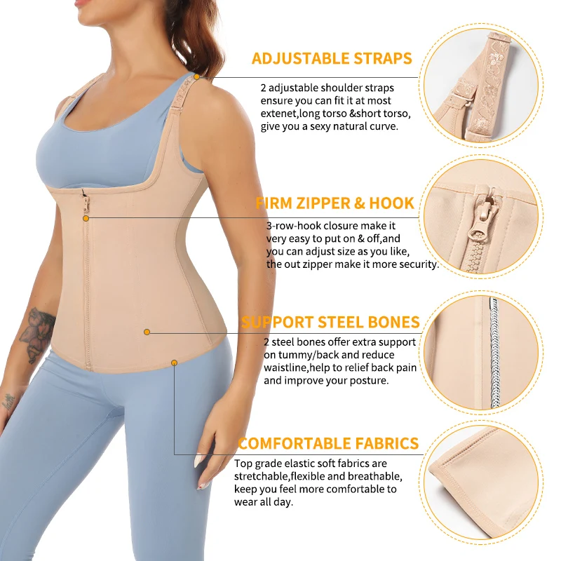 Women Back Support Medical Posture Corrector Belt Adjustable Clavicle Spine Back Shoulder Lumbar Vest with Steel Bones