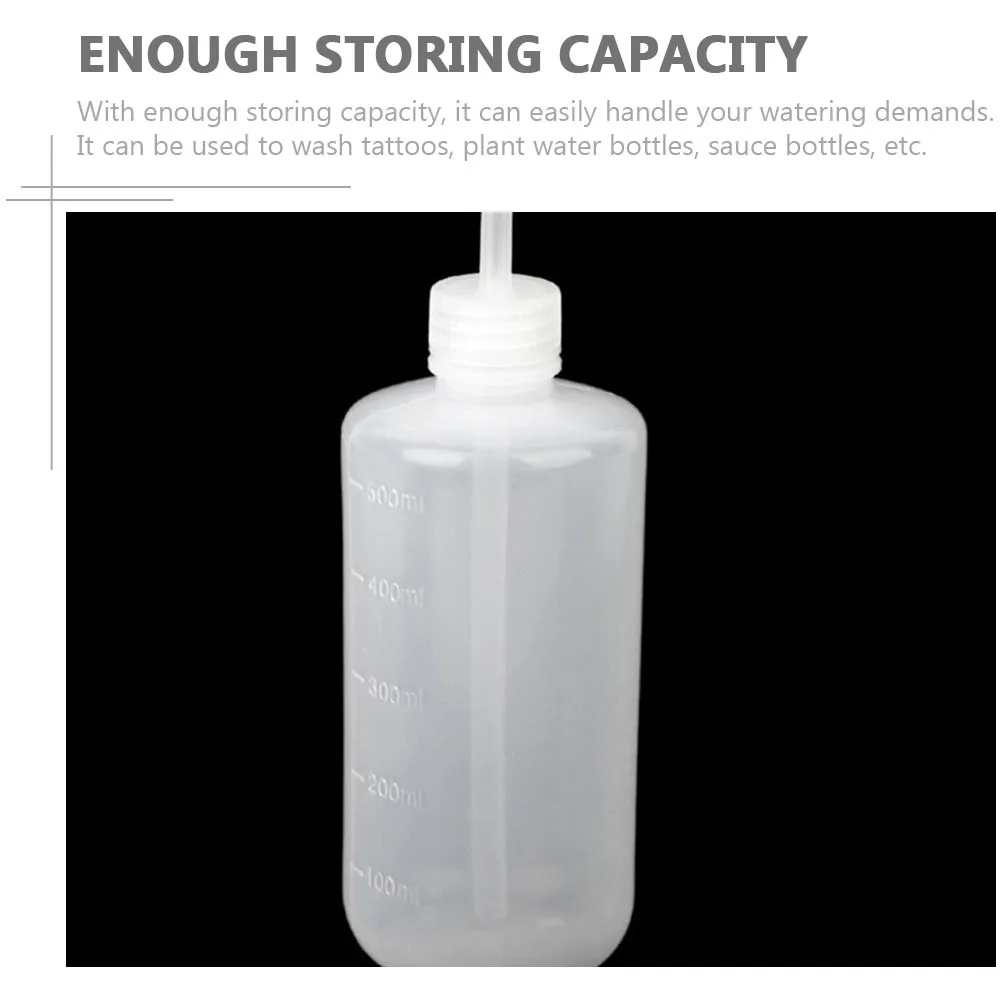 

4Pcs Watering Bottles Plastic Tattoo Wash Bottles Squeeze Design for Succulent Flower Plant Irrigation Gardening Accessories