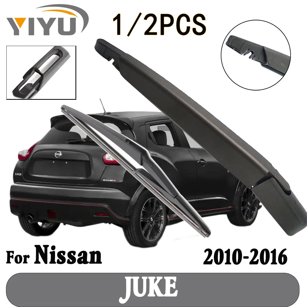

1/2PCS Rear Wiper Blade Wiper Arm Windshield Windscreen Clean Tailgate Window Car Rain Brush For Nissan JUKE 2010--2016
