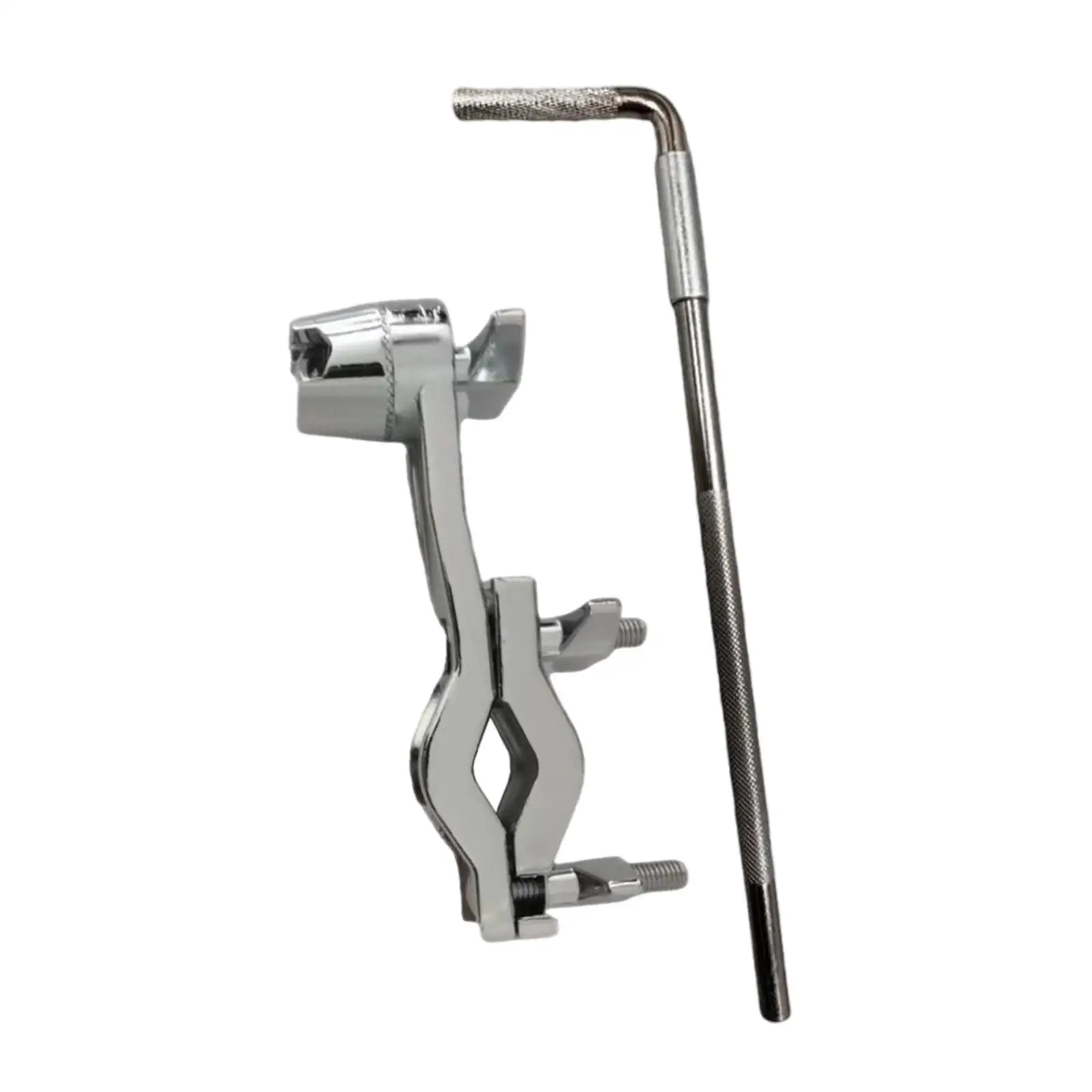 Cowbell Clamp Mounting Bracket with L Rod, Easy to Install, Quick Release Cowbell Mount for Drum Set