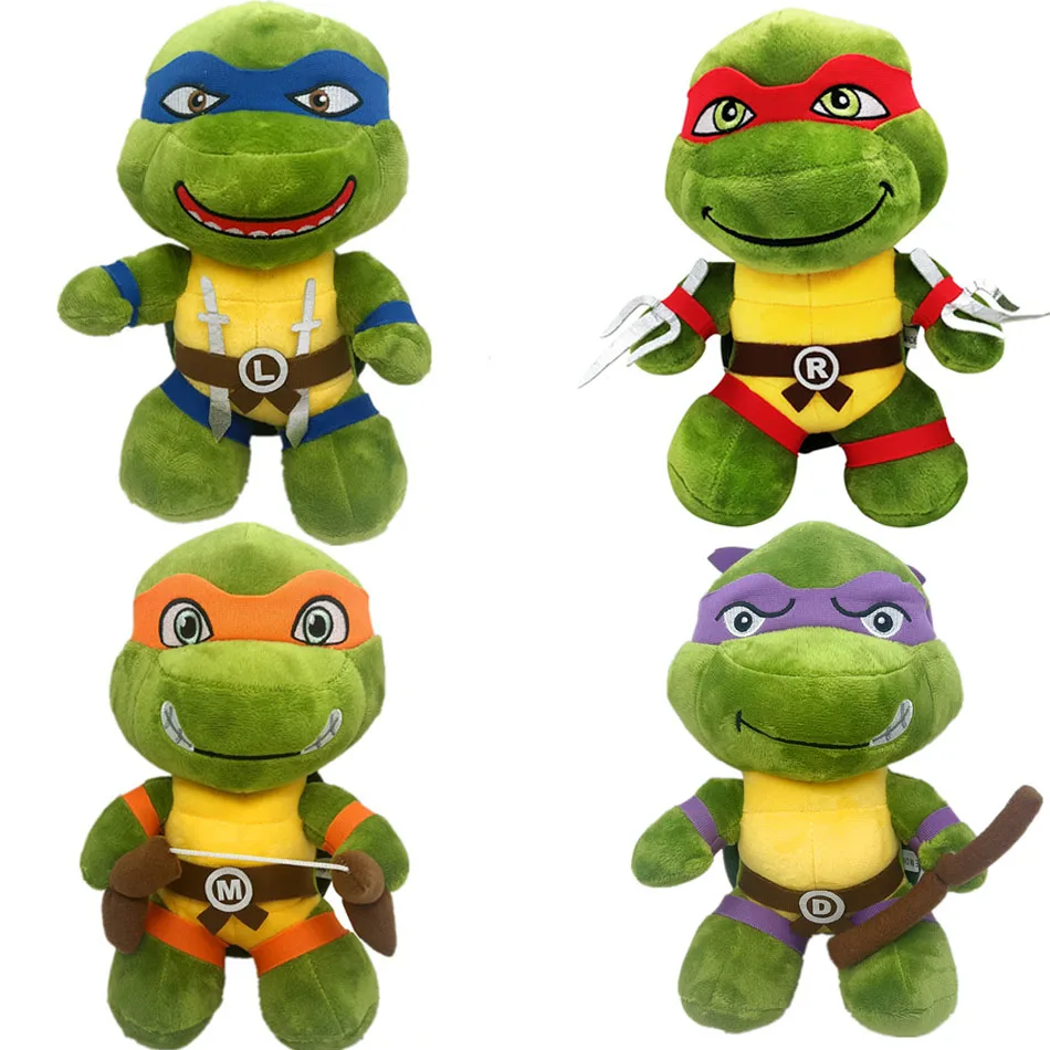 25CM Teenage Mutant Ninja Turtles TMNT Plush Doll Toys Cool Cute Soft Plush Desk Decoration Birthday Gift for Kids Children