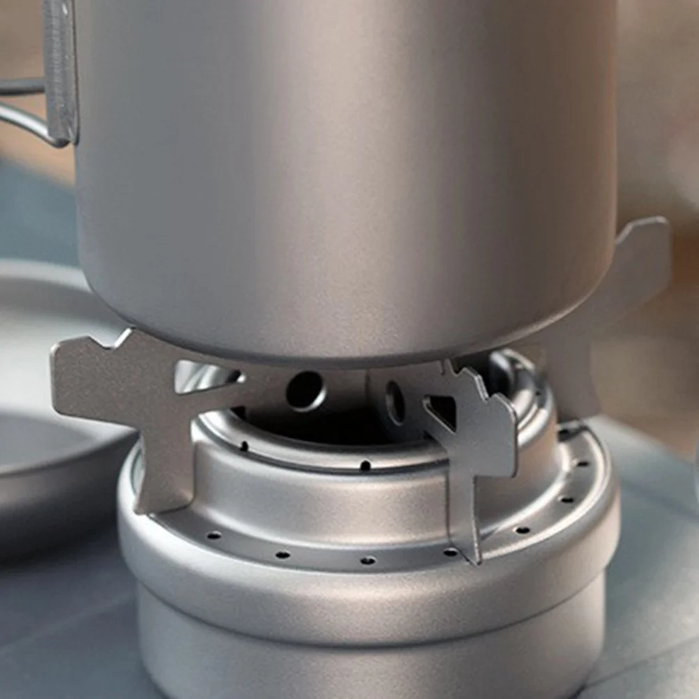 

1Set Titanium Stove Stand Outdoor Alcohol Burner Holder Lightweight Portable Reusable Camping Wok Holder Durable