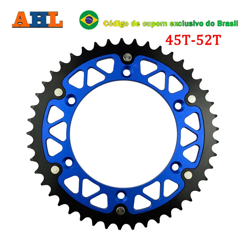 Roda dentada traseira para motocicleta 45t 46t 47t 48t 49t 51t 52t, para yamaha wr125 wr250 wr400 wr426 wr450 yz125 yz250 yz400 yz450 ttr230