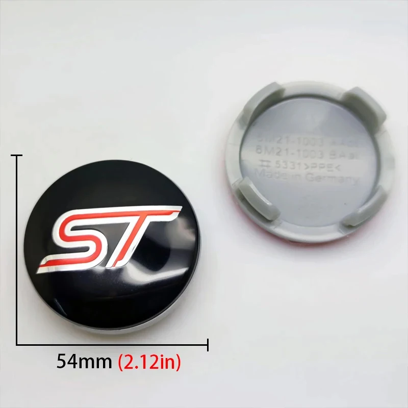 4Pcs 54mm 60mm Car Wheel Center Hub Cap Rim Cover For Ford ST Fiesta Focus Edition Car KUGA Mondeo Ecosport Auto Car Accessories