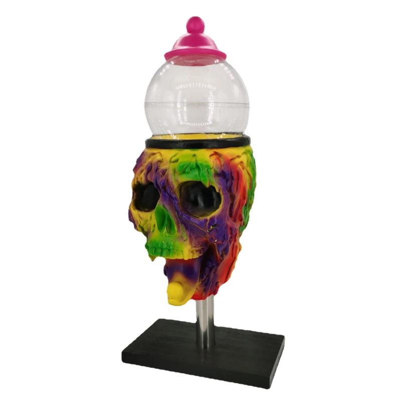 

Creative Gift Melting Rainbow Skull Candy Can Biscuit Box Rock Punk Home Decoration