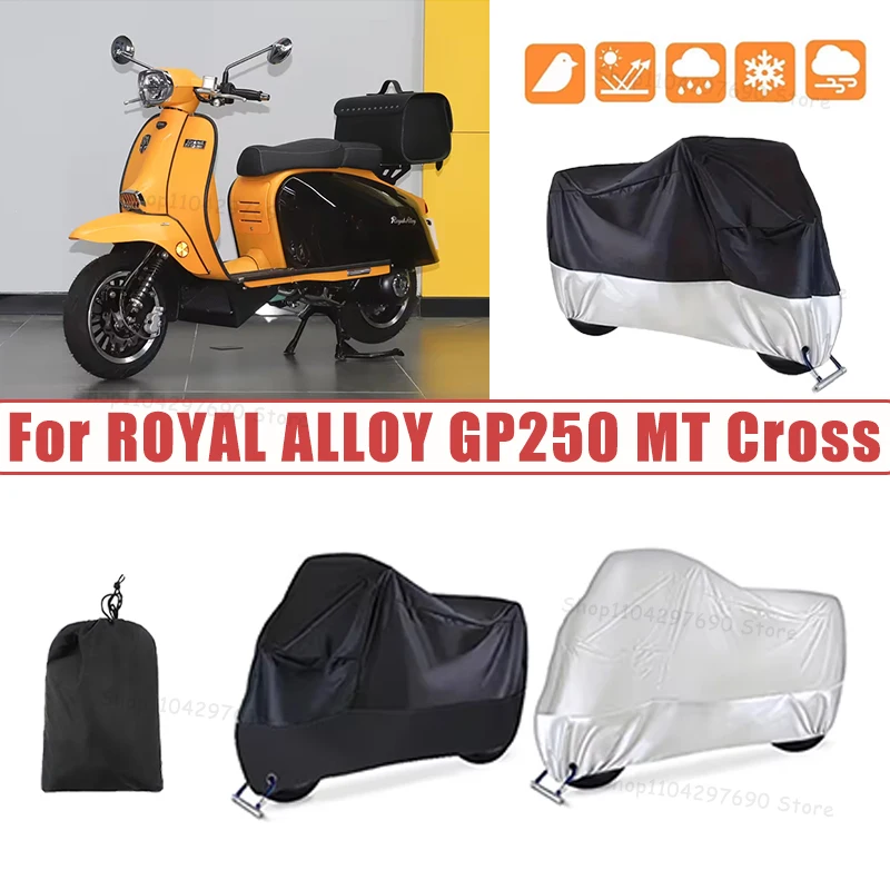 210D Oxford Motorcycle Cover Waterproof All Season UV Protect For ROYAL ALLOY GP250 MT Cross Anti-Tear Windproof Motorbike Cover