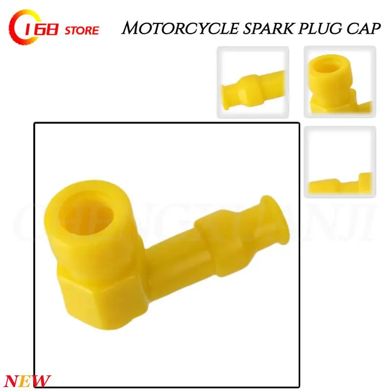 Tappo candela Stivale in silicone giallo Tappi universali impermeabili senza resistenza Facile installazione per il trasporto di gocce di sporche del motociclo