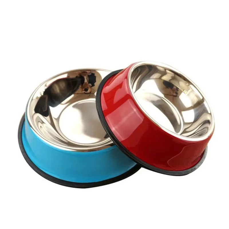 

Stainless Steel Eco-Friendly Non-Slip Dog & Cat Food and Water Bowls Colorful Durable Pet Feeding Bowl