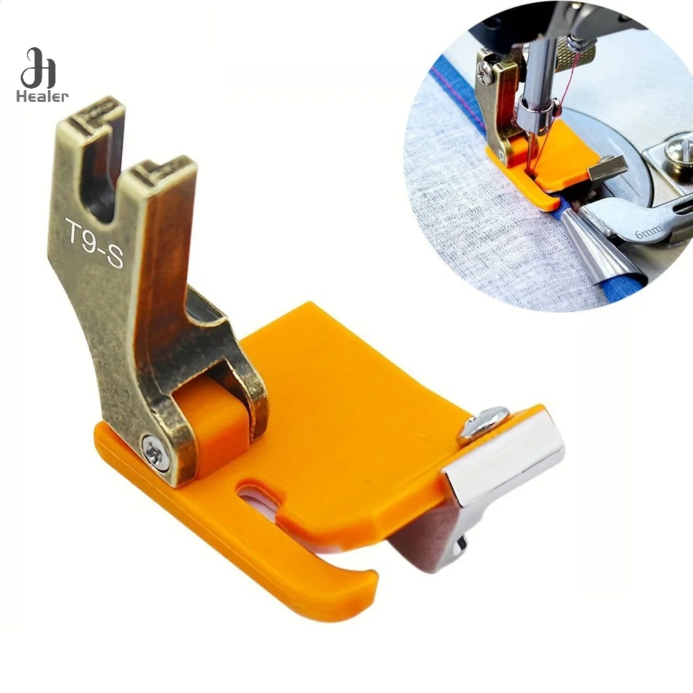 Plastic T9 Adjustable Multi-Function Presser Foot Hemming Rolling Edge Guide Feet For Industrial Sewing Machine Accessories