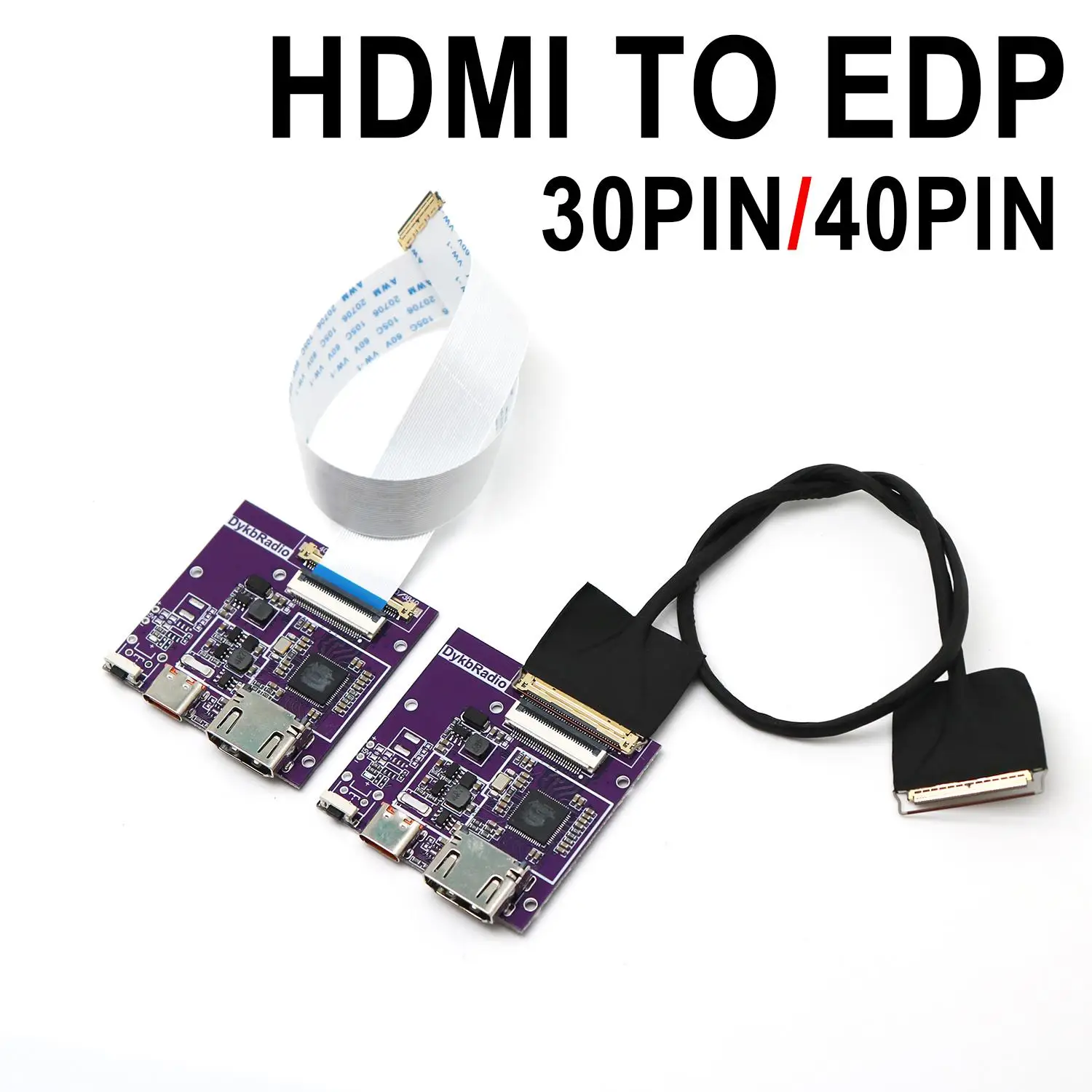 30pin 40pin HDMI TO EDP Driver Board 2K 4K 60Hz 120Hz EDP Signal Projection Portable LCD Laptop Screen Monitor Secondary Display