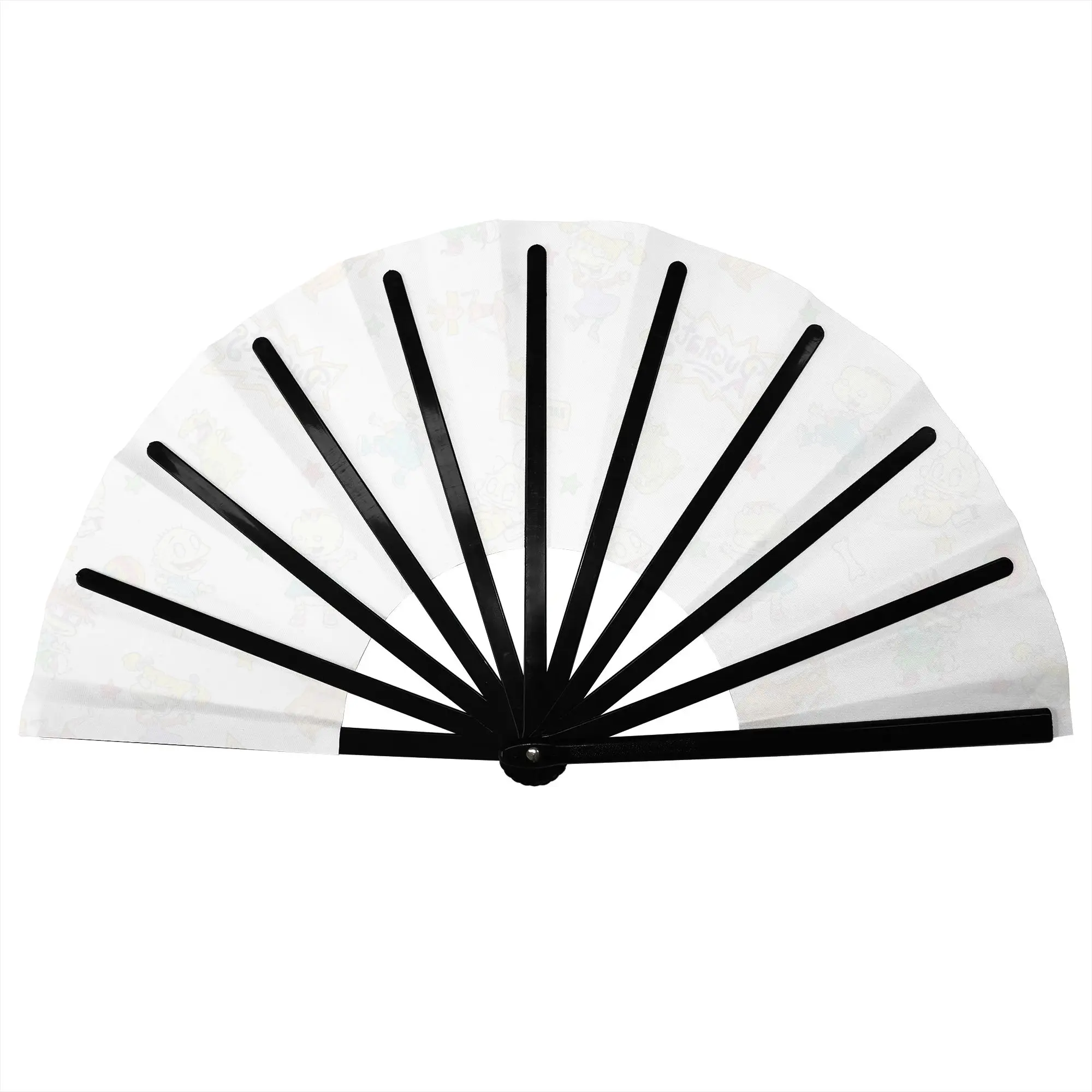 R-Rugrats Cartoon Stylish Hand Fan Unisex  Printed Polyester Fan Trendy For Sports Events Gift