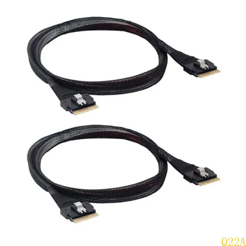 Q22A 24G SLIMSAS Nội bộ SFF-8654 đến SFF-8654 8I Cáp SAS4.0 SFF-8654 8I