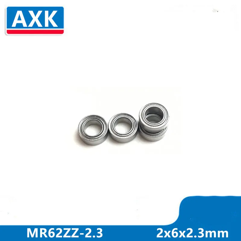 AXK 10Pcs High quality MR62ZZ-2.3 R-620ZZ ball bearing 2x6x2.3 Deep groove ball bearing Miniature bearing High qualit