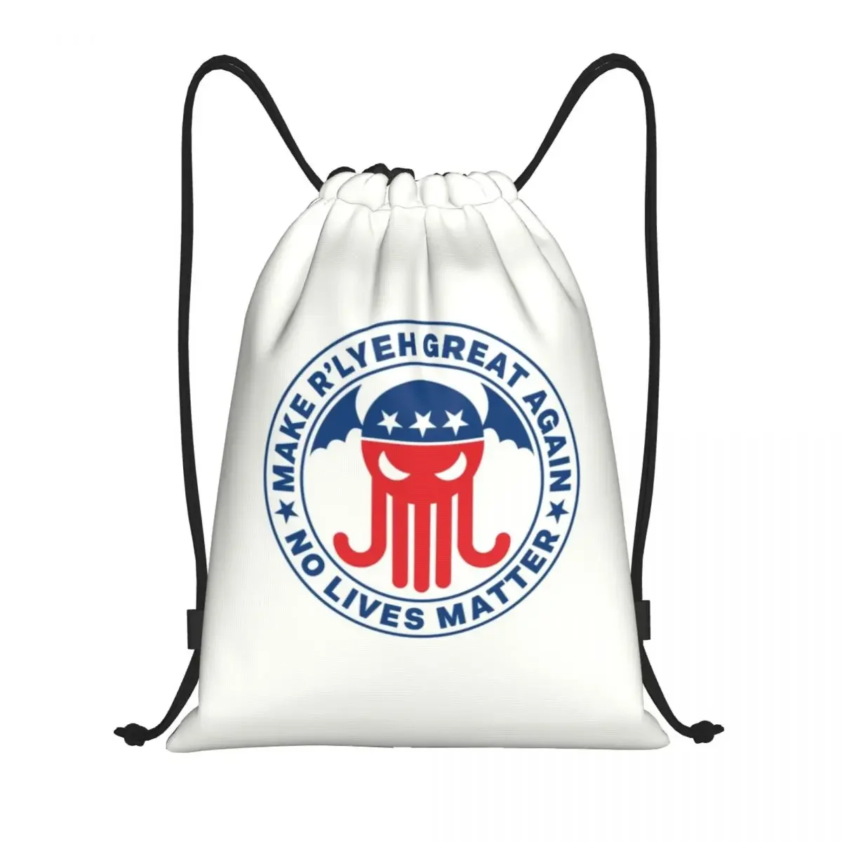 Cthulhu Make R'lyeh Great Again No Lives Matter Drawstring Backpack Sports Gym Bag For Women Men Shopping Sackpack