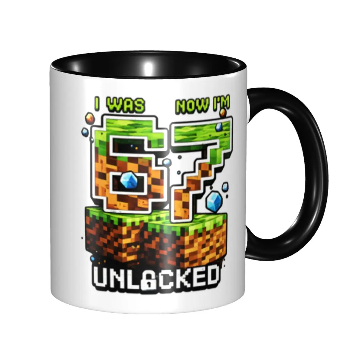 Custom 7th Birthday I Was 6 Now Im 7 Unlocked 67 Meme Coffee Mugs DIY Ceramic Tea Milk Cup