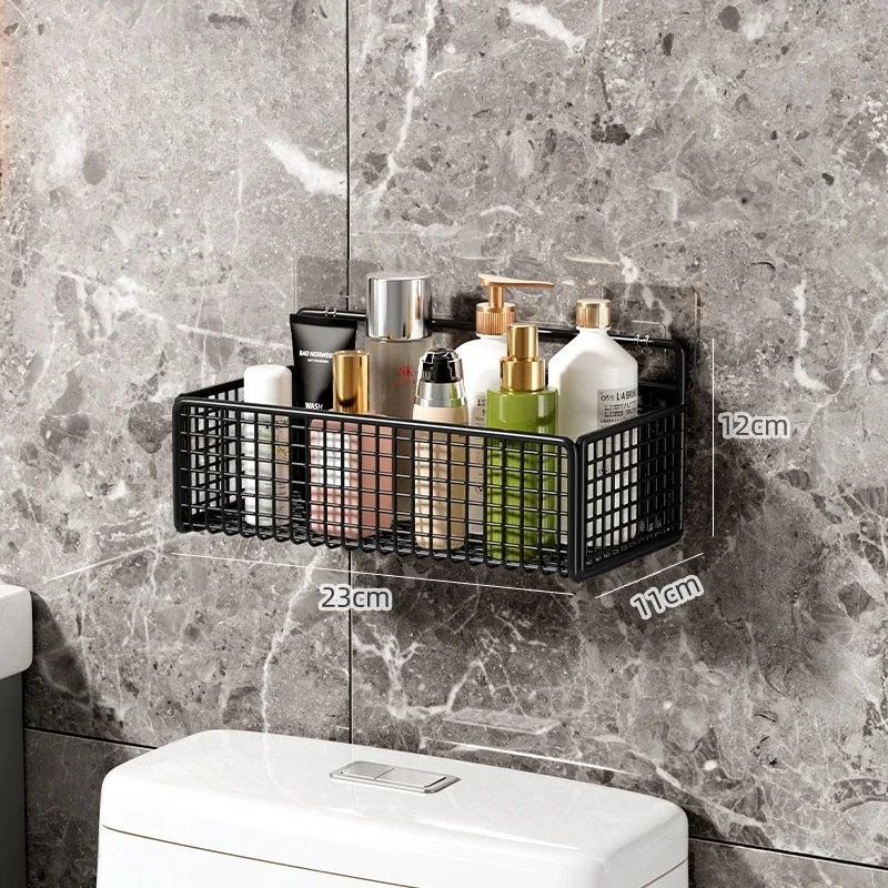 Badkamerorganizer Multifunctionele toiletartikelen Organizer No-Punch Badkamerplank Badkamer Keuken Wandmontage Opbergrek