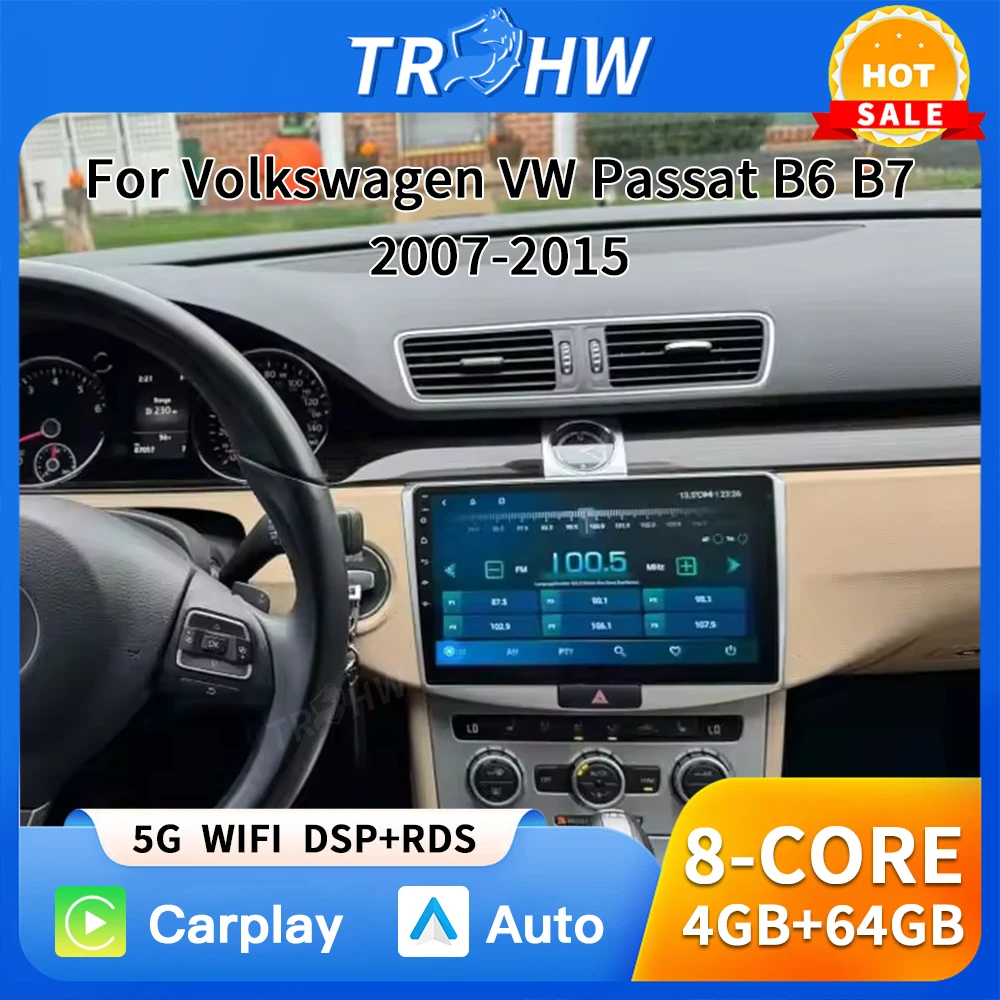 

Android 16 Multimedia Player For Volkswagen VW Passat B6 B7 CC 2007 - 2015 Carplay RadioAuto Car Radio 4G GPS DSP NO 2din DVD