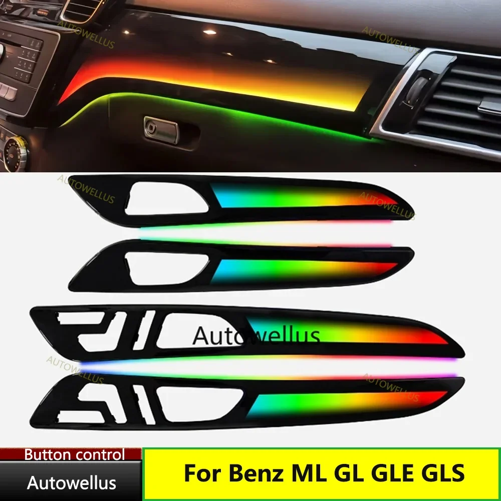 

Dynamic Ambient Light For MercedesBenz ML GL GLE GLS W166 X166 X292 C292 LED ambient light Automotive interior lighting 1:1 mold