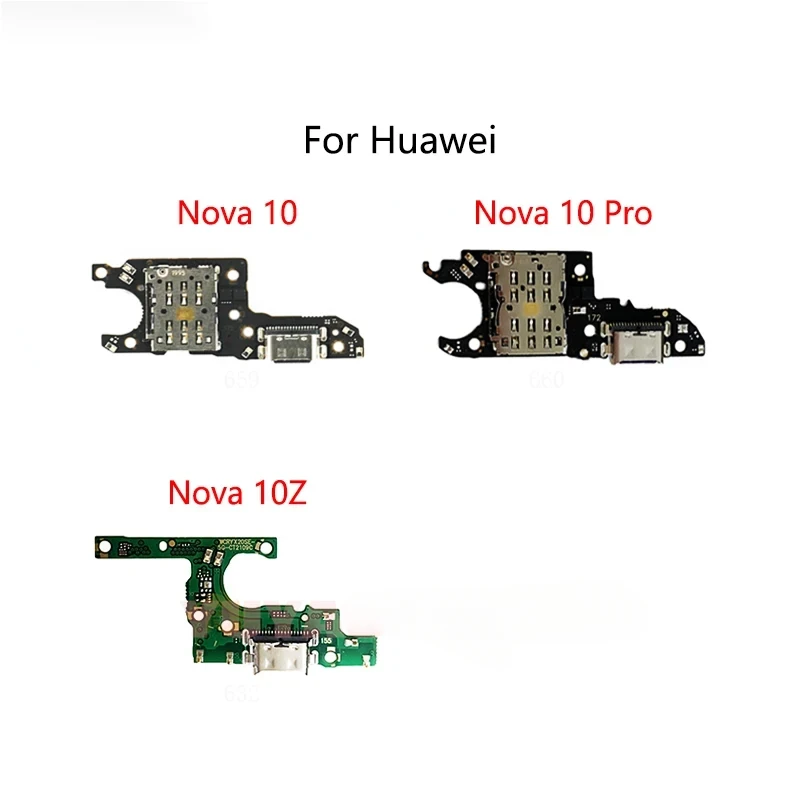 Para Huawei Nova 10 Pro 10Z ranura para tarjeta SIM puerto de carga USB conector Jack Cable flexible módulo de placa de carga