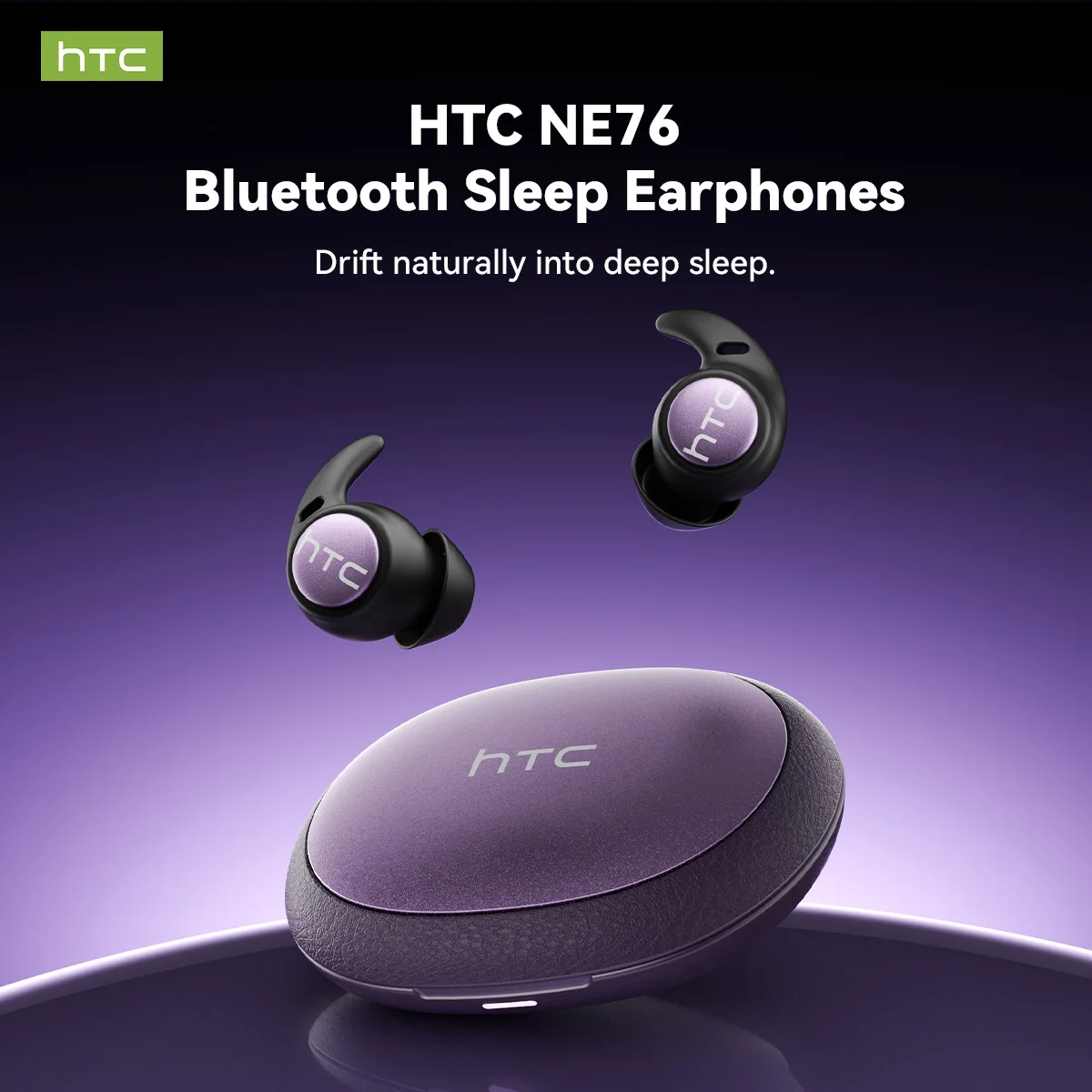 Écouteurs Bluetooth pour le sommeil HTC NE76, mini écouteurs invisibles pour dormeurs latéraux, écouteurs sans fil souples, écouteurs traducteurs IA