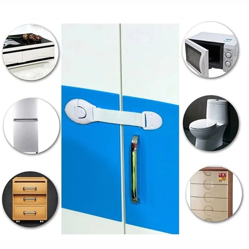 Child Safety Cabinet Lock Baby Proof Security Protector Drawer Door Cabinet Lock Plastic Protection Kids Safety Door Lock