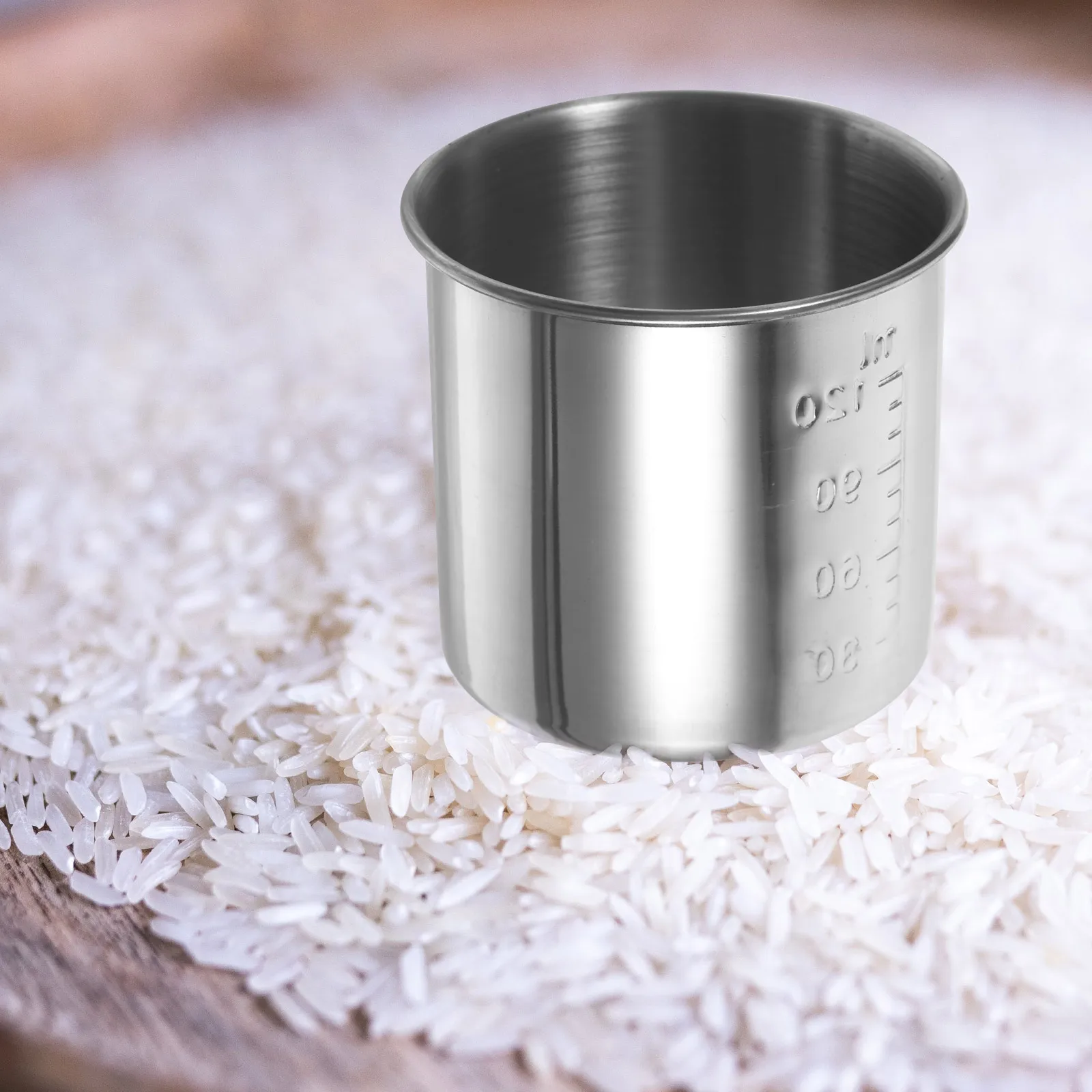 Stainless Steel Measuring Cup 120ml Rice Flour Syrup Kitchen Tool Thickened Quantitative Container Measurer