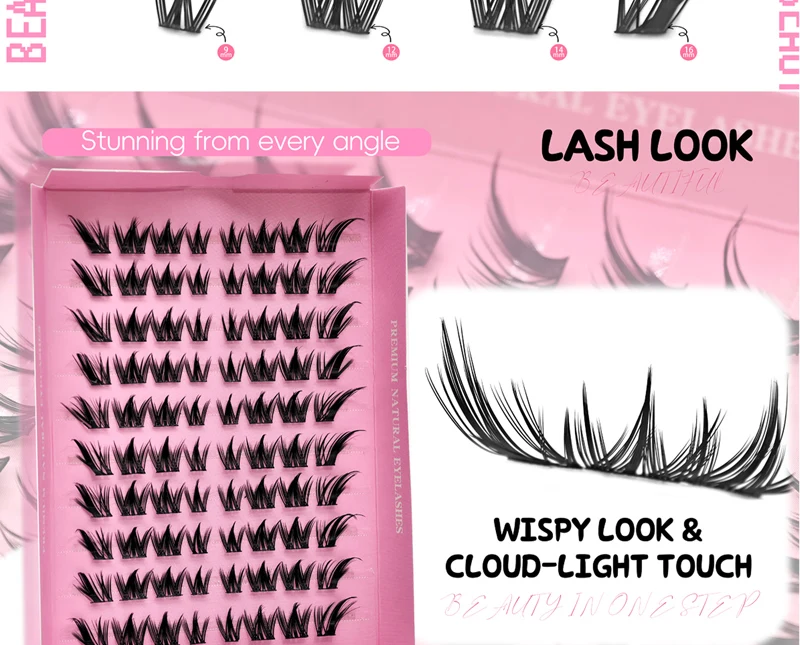 DIY Wimpern-Cluster 10 Reihen Flauschige Volumen-Wimpern Handgefertigte Natürliche Einzelwimpern für Wimpernverlängerung – Detail 5