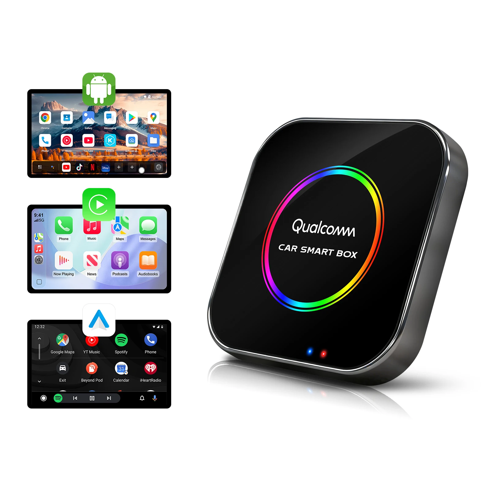 EzoneTronics CarPlay Android 13 smart Ai Box Octa-core 4+64G/8+128G with Android CarPlay Stream Video support Play Store YouTube