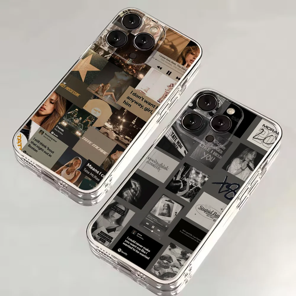 

Tate M-McRae Phone Case For iPhone 16,15,14,13,12,11 Plus,Pro,Max,XR,XS,X,7,8 SE,Mini Transparent Silicone Soft
