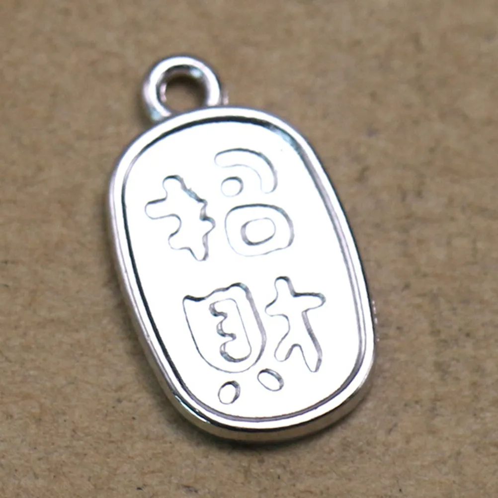 

100Pcs Lucky Charm Alloy Pendants DIY Necklace Bracelet Keychain Decorative Accessories Craft Making Traditional Chinese