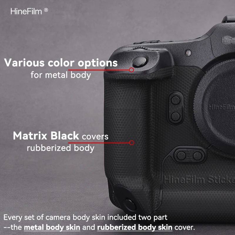 Hinefilm Pelle per EOSR3 R3 Pellicola protettiva per fotocamera per fotocamera EOS R3 Fotocamera Premium Decal Skin Cover Film Wrap Covered