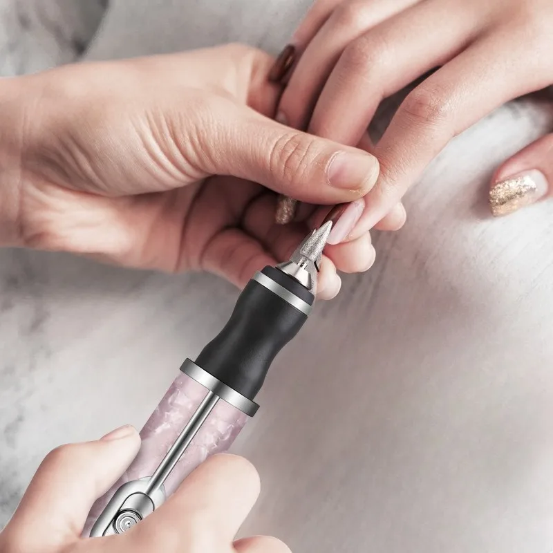 مثقاب أظافر لاسلكي، ملمع أظافر محمول، بطارية قابلة لإعادة الشحن، 6 إعدادات للسرعة، شاشة LED، طقم مانيكير منزلي، باديكير