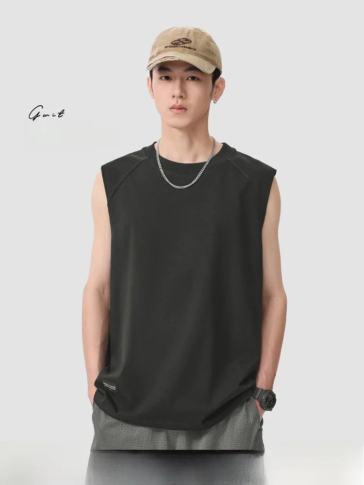 

Мужская летняя спортивная майка GWIT American Style из плотного чистого хлопка, модная, повседневная, для фитнеса