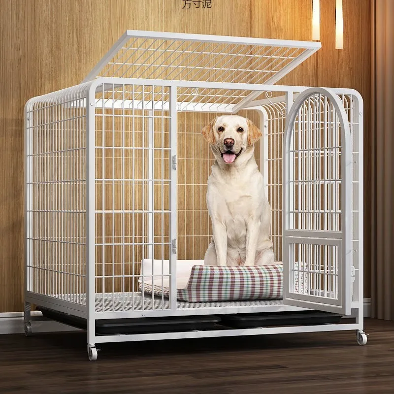 

Animal Cages Indoor Luxury Villa Pet Houses for Dogs Cats Sturdy Metal Kennels Large Space With Toilet Inside Pet Cages