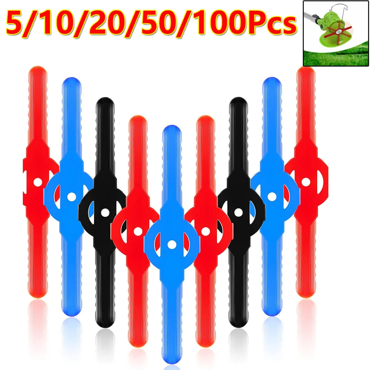 

1/10/20/50/100Pc Plastic Strimmer Blades Replacement Blades Red Cordless Grass Knife Blade Cutter Lawn Trimmer Garden Power Tool
