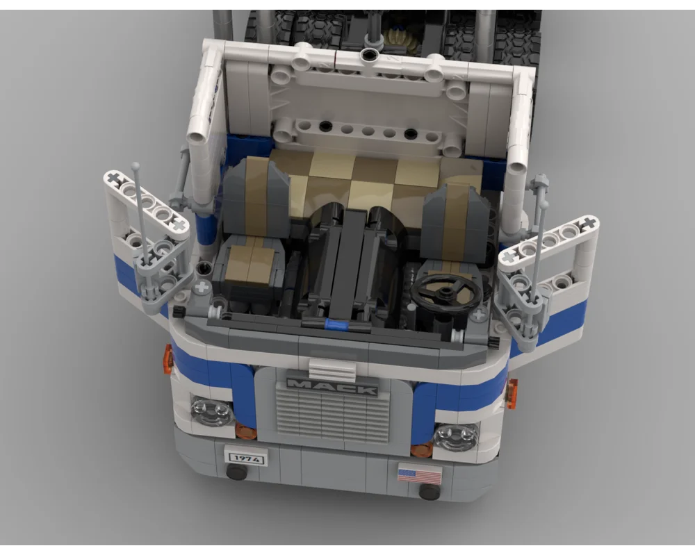 MOC-213801 Mack Cruise-Liner Cabover Truck Building Blocks Model, 1265PCS, Kids Birthday Gift, Educational Toy for Boys - view 4