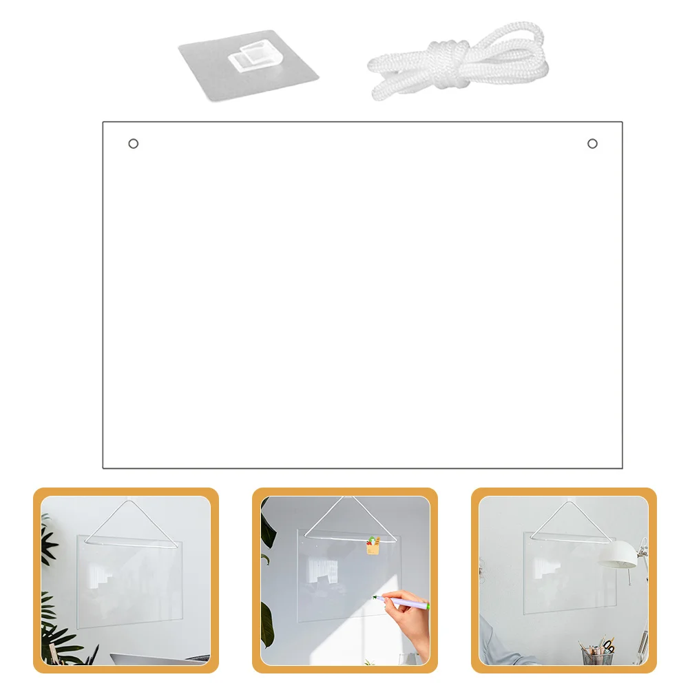 2pcs Dry Erase Board Clear Acrylic Writing Board For Office Home Desktop Wall Mount Portable Message Notetaking Planner Easy