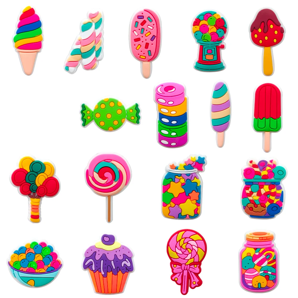 9 مجموعة من إكسسوارات الأحذية المصنوعة من سلسلة الأحذية الوردية اللطيفة على شكل قلب للفتيات من مادة PVC