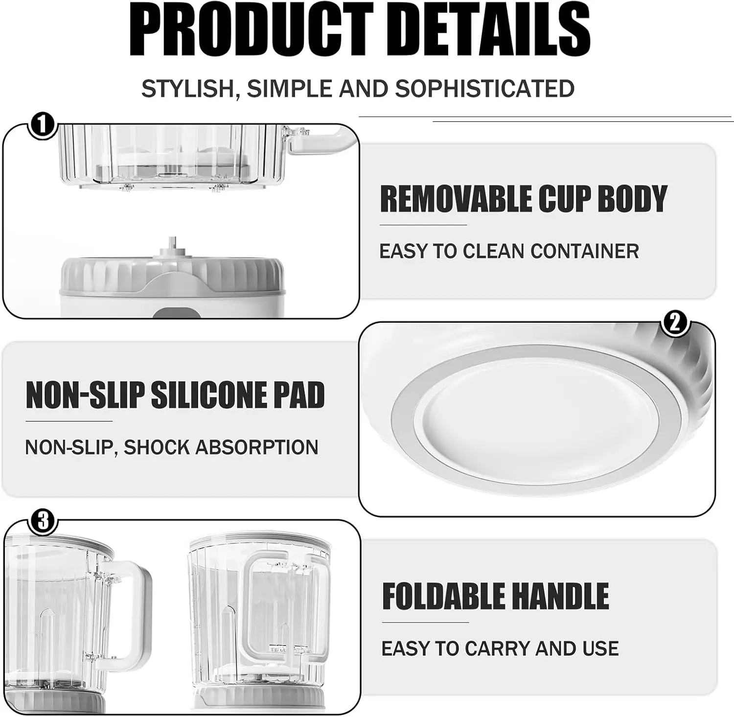 Mini Portable Washing Machine, 2.5L Upgrade, Deep Clean Small Clothes for Dorm, RV, Travel - White