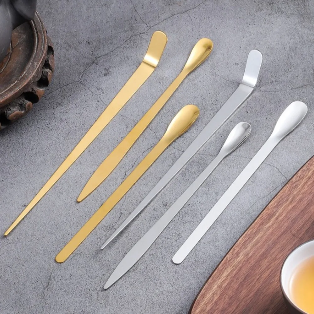 New Stainless Steel Tea Sticks Japanese Traditional Matcha Spoon Matcha Scoop Kitchen Tool