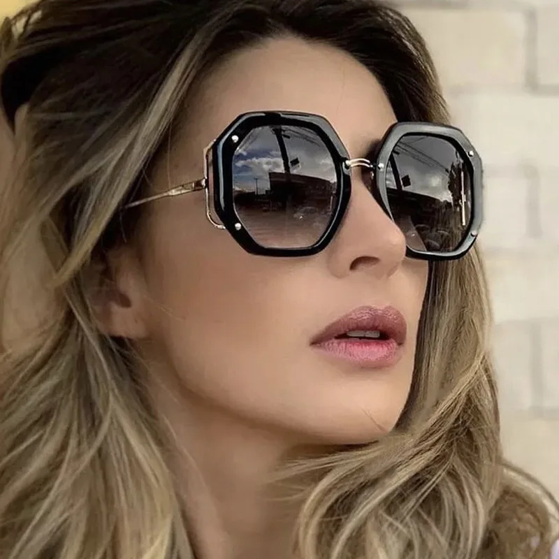 

Fashion simple cat eye small frame sunglasses Women's casual versatile oval thick leg sunglasses Men's tide accessories glasses