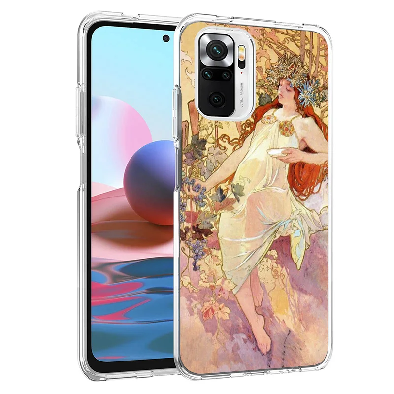 Alfons Mucha Primavera Phnoe Case for Xiaomi Redmi 12 12C 10 10A 10C 10X 9 9A 9C 9T 8 8A 7 7A 6 6A S2 K20 Pro K40 Unique Cover