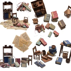 Dollhouse Mini Copybook for Calligraphy Hardcover Book Desk Accessories Miniature Letter Cover Antique Blythe Doll Decor