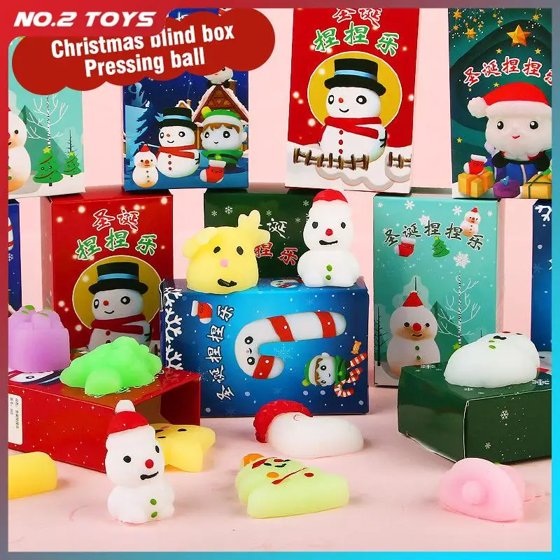 50 Stuks Kerst Blinde Doos Kawaii Squishy Speelgoed Feestartikelen Voor Kinderen Volwassenen Squishies Stress Relief Squeeze Speelgoed Verjaardagscadeau
