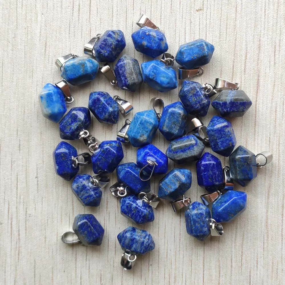 

Natural Lapis Lazuli Fashion Good quality pillar point charms pendants for jewelry making free shipping Wholesale 24pcs/lot