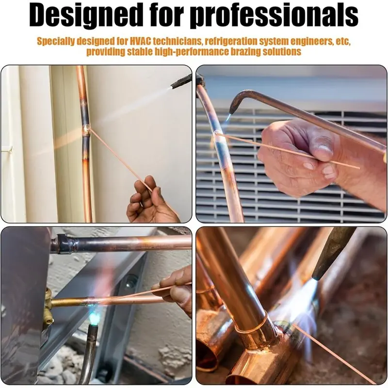 AT63-Flat Welding Rods Silver Brazing Alloys For Air Conditioning, Refrigerator, Cold Storage, And HVAC Units