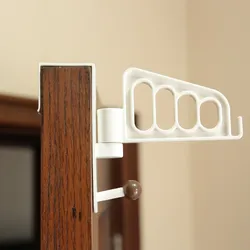 5 Holes Door Hook Rotatable Clothes Hanger Storage Drying Rack Bathroom Accessories Door Storage Coat Hanger Organizer Hooks