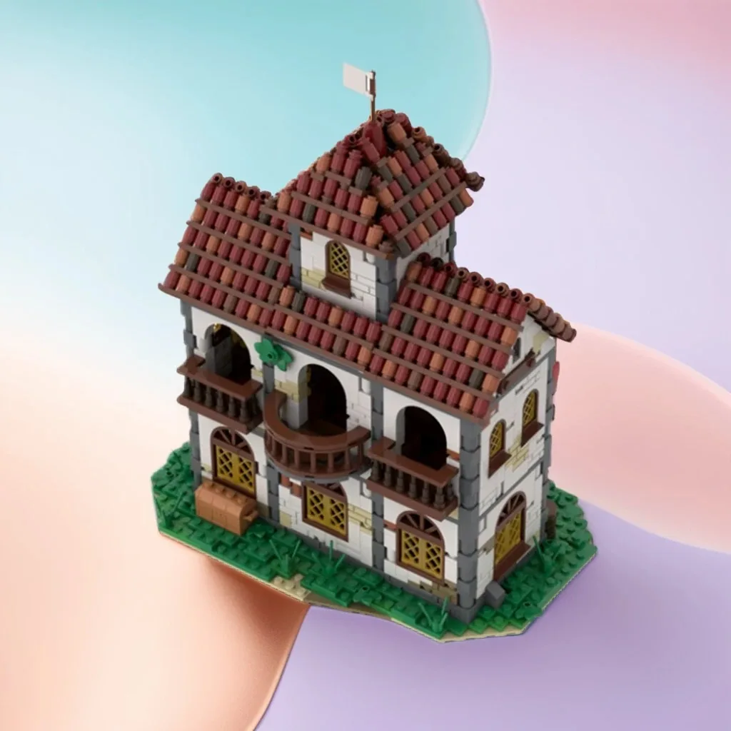 1977pcs MOC Império Townhall DIY Império Townhall Sala de Cidade Animada Diorama A maioria dos blocos de construção