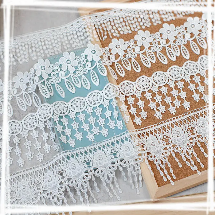 Hollow water-soluble cotton lace accessories thick handmade diy clothes skirt decoration curtain tassel decorative lace