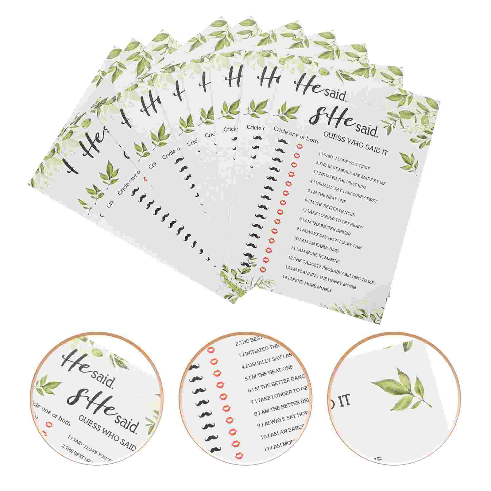 Cards for Dating Night Wedding Game Gaming Modern Bridal Shower Party Supplies